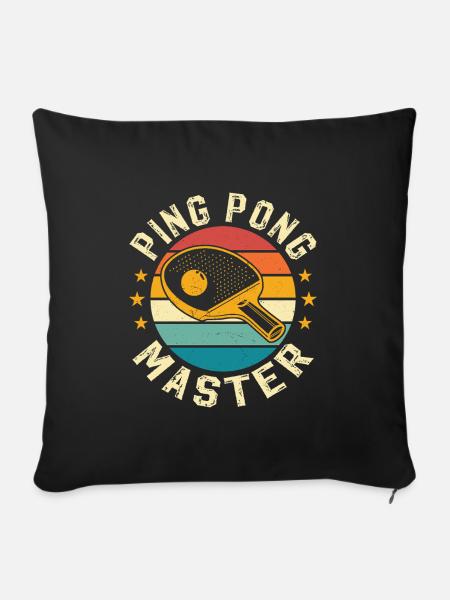 ping pong master - Sofakissen mit Füllung 45 x 45 cm - Schwarz