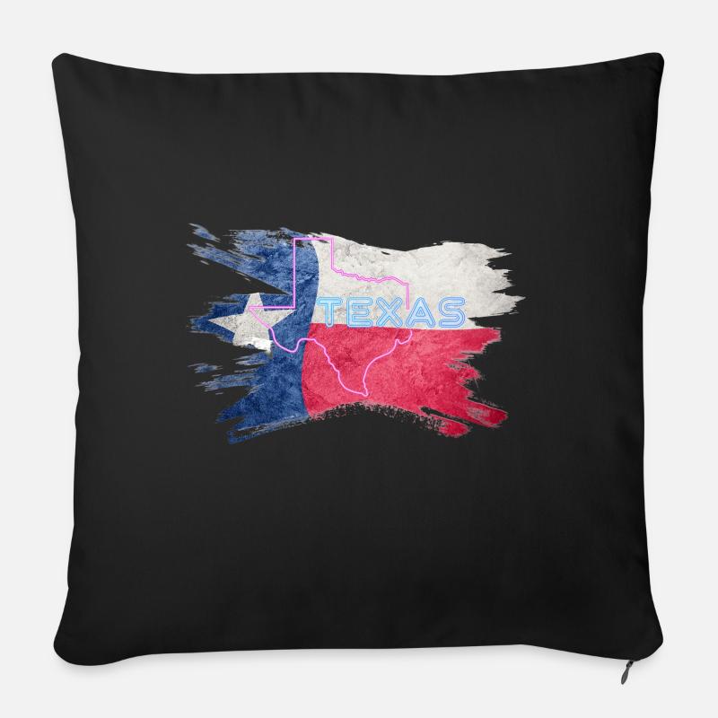 Texas, États-Unis, - Coussin et housse de 45 x 45 cm - noir