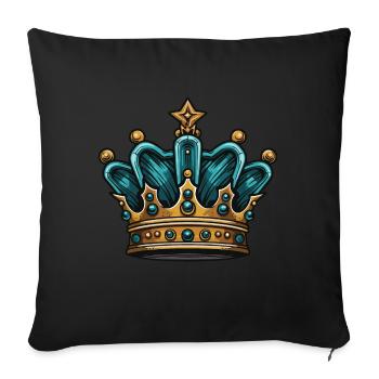 Couronne royale de Krone - Coussin et housse de 45 x 45 cm - noir - Devant