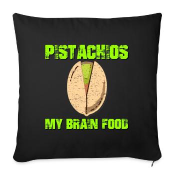 Pistaches - My Brain Food - Coussin et housse de 45 x 45 cm - noir - Devant