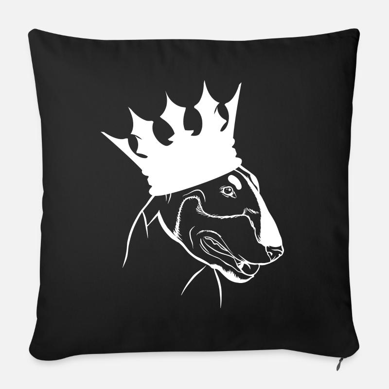 BULLTERRIER BULL TERRIER - Coussin et housse de 45 x 45 cm - noir