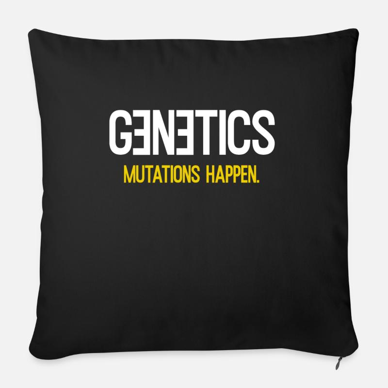 génétique - Coussin et housse de 45 x 45 cm - noir