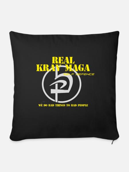 bad things Krav Maga - Sofakissen mit Füllung 45 x 45 cm - Schwarz