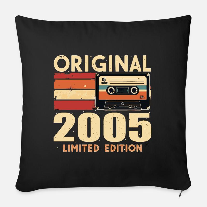 Geburtstag 2005 - Legendär Seit 2005 Geschenk 2005 - Sofakissen mit Füllung 45 x 45 cm - Schwarz