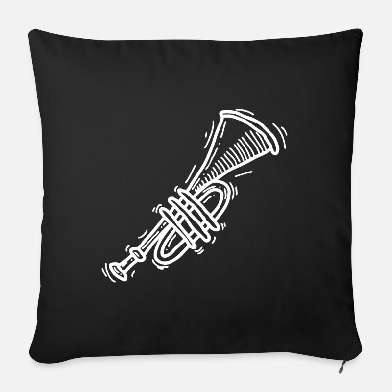 Trompete - Sofakissen mit Füllung 45 x 45 cm - Schwarz
