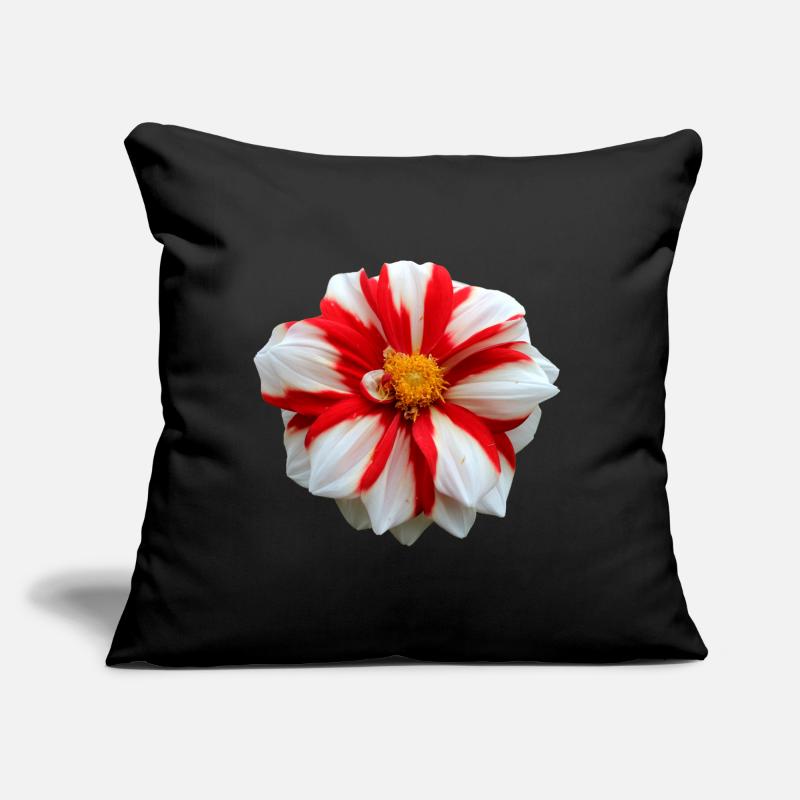 Fleur Blanche Rouge Rouge Fleur Fleurs Rouge Fleurs Blanches Coussin et housse de 45 x 45 cm