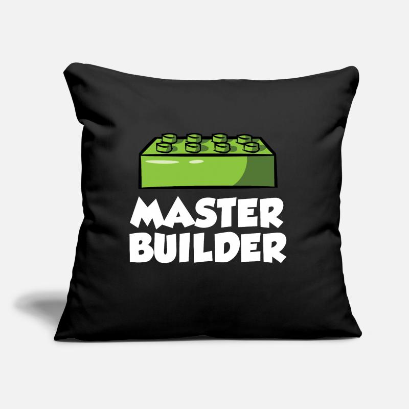 Constructeur de briques Bâtiment en briques Maître constructeur Coussin et housse de 45 x 45 cm