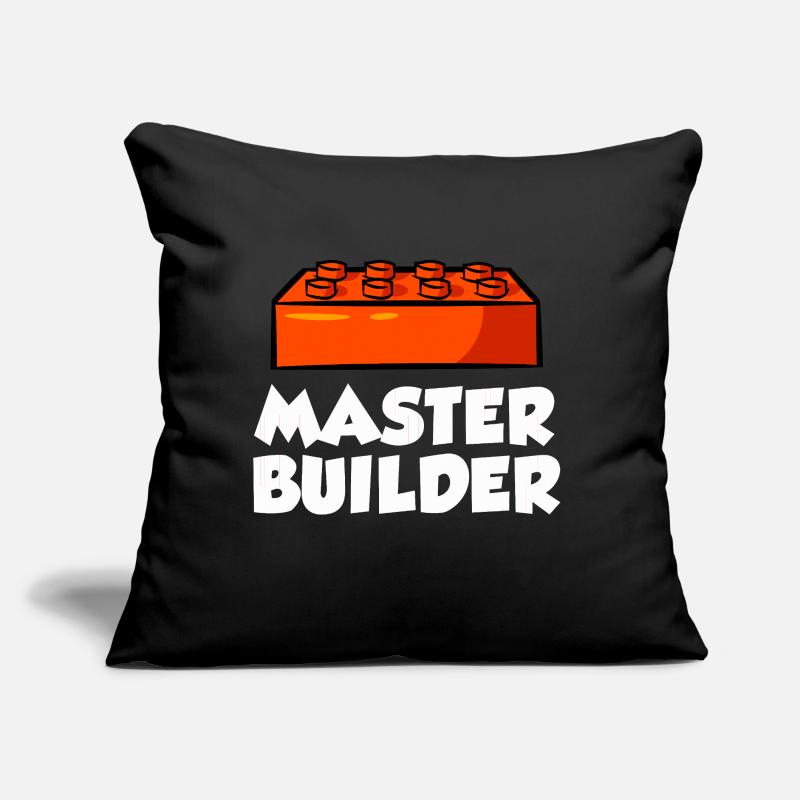 Constructeur de briques Bâtiment en briques Maître constructeur Coussin et housse de 45 x 45 cm