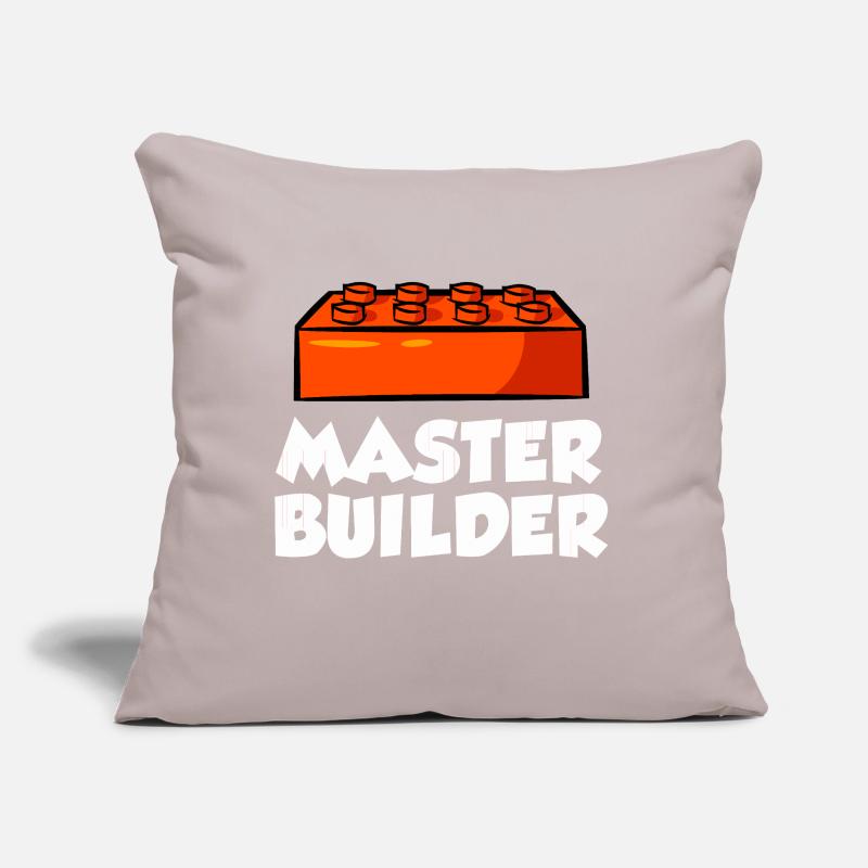 Constructeur de briques Bâtiment en briques Maître constructeur Coussin et housse de 45 x 45 cm