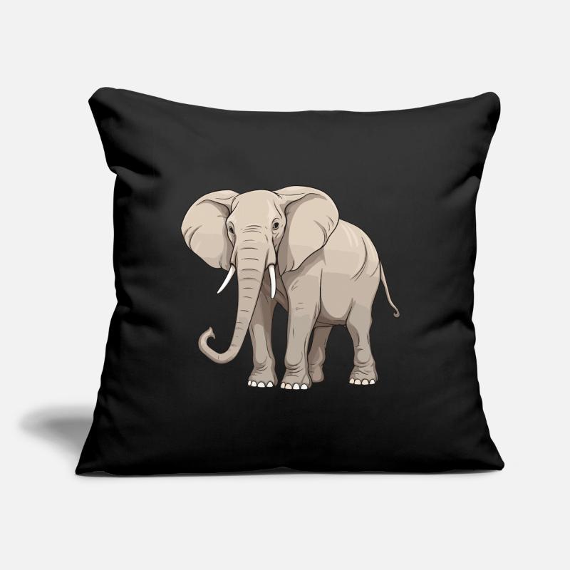Elefant Tier Sofakissen mit Füllung 45 x 45 cm