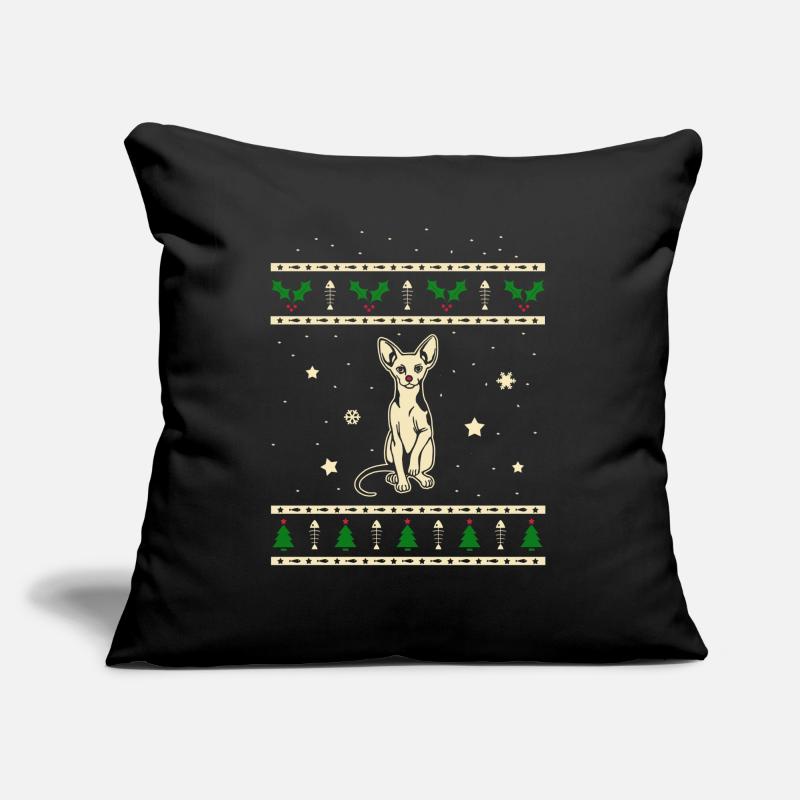 Sphynx Weihnachtsgeschenk Sofakissen mit Füllung 45 x 45 cm