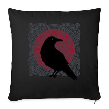 Raven Nordic Mythology Celts Gift - Sofa pillow with filling 45cm x 45cm - black - Front