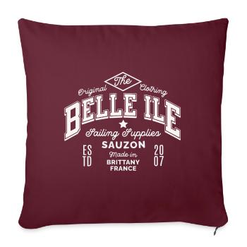Belle Ile sailing supplies - Coussin et housse de 45 x 45 cm - bordeaux - Devant