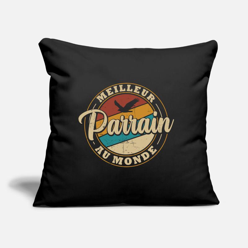 Meilleur parrain au monde Coussin et housse de 45 x 45 cm