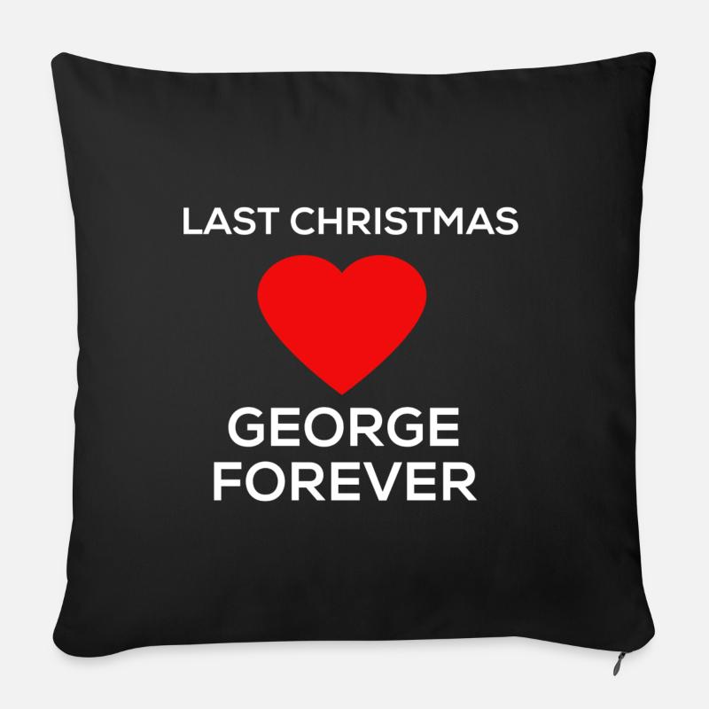 Last christmas george forever michael - Sofakissen mit Füllung 45 x 45 cm - Schwarz