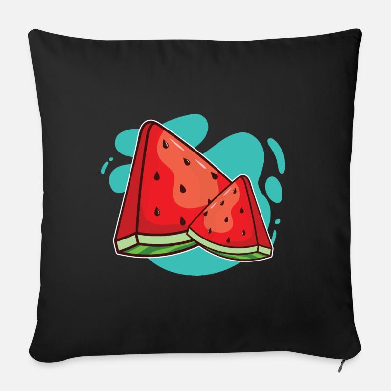 Wassermelone - Sofakissen mit Füllung 45 x 45 cm - Schwarz