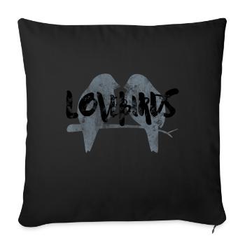 Partnerlook zum Valentinstag für Liebespaare love - Sofakissen mit Füllung 45 x 45 cm - Schwarz - Vorne