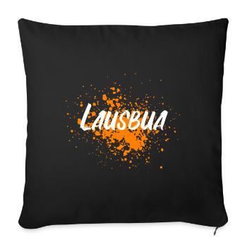 Lausbua Lausbub Dorfkind Bayern Sohn Tracht - Sofakissen mit Füllung 45 x 45 cm - Schwarz - Vorne
