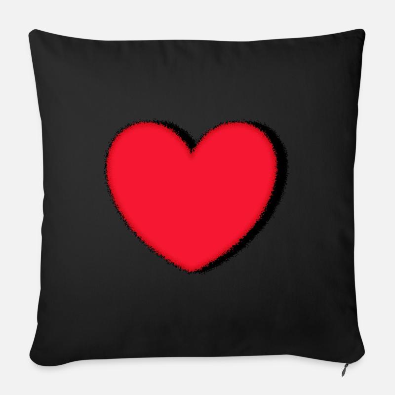 Valentinstag Geschenk Valentinstag - Sofakissen mit Füllung 45 x 45 cm - Schwarz