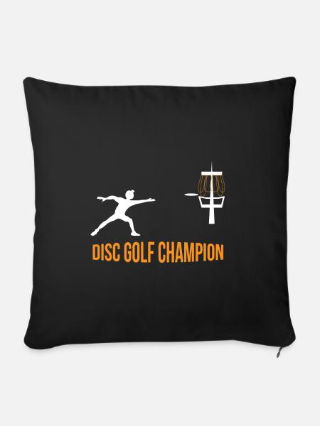Disc Golf - Sofakissen mit Füllung 45 x 45 cm - Schwarz