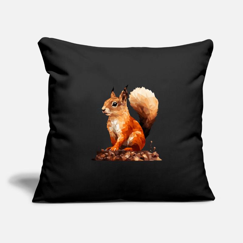 Squirrel in polygon style Sofa pillow with filling 45cm x 45cm