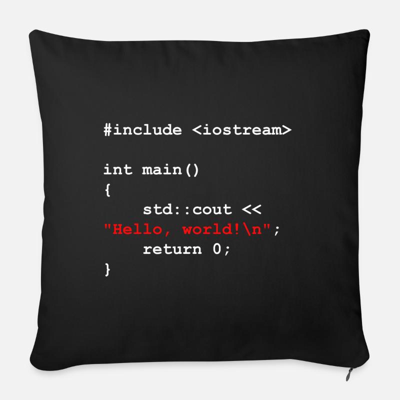 Programmierer Coder Software Entwickler - Sofakissen mit Füllung 45 x 45 cm - Schwarz