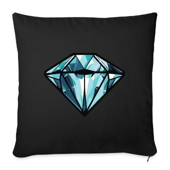 Diamond Symbol - Sofa pillow with filling 45cm x 45cm - black - Front