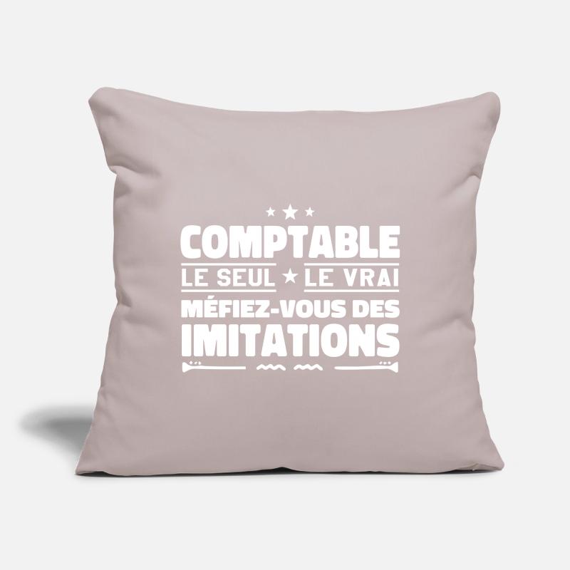 Comptable le seul. Comptable le vrai. Comptable Coussin et housse de 45 x 45 cm