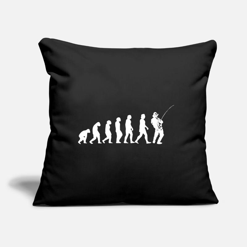 L'évolution évolution du pêcheur Coussin et housse de 45 x 45 cm