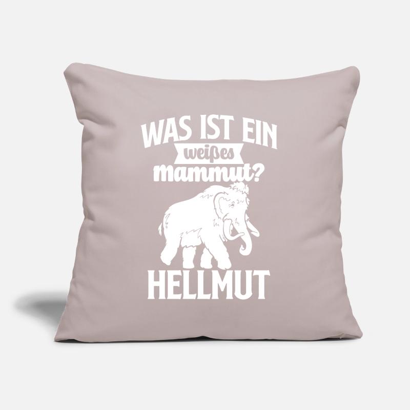 Was ist ein weißes Mammut - Hellmut! Geschenkidee Sofakissen mit Füllung 45 x 45 cm