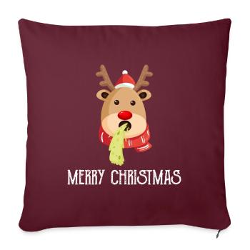 Ugly Christmas reindeer - Sofakissen mit Füllung 45 x 45 cm - Burgunderrot - Vorne