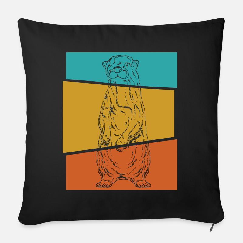Otter - Sofakissen mit Füllung 45 x 45 cm - Schwarz