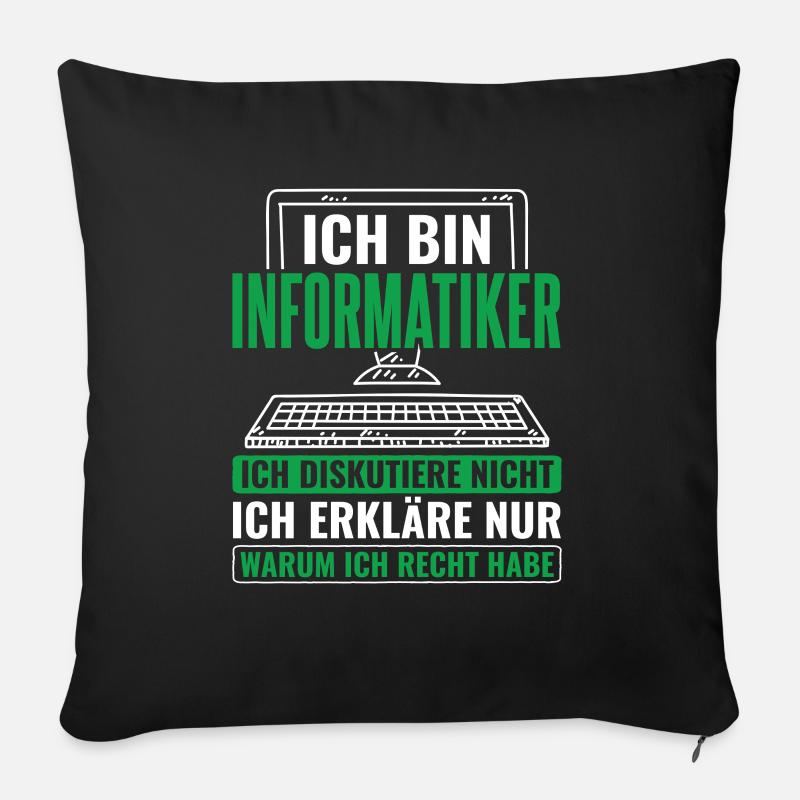 Informatik Informatiker Programmierer - Sofakissen mit Füllung 45 x 45 cm - Schwarz