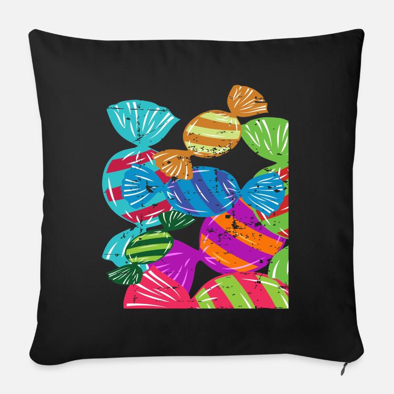 Bonbons - Sofakissen mit Füllung 45 x 45 cm - Schwarz
