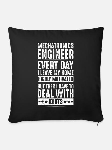 Mechatroniker Mechatronik Mechatronics Engineer - Sofakissen mit Füllung 45 x 45 cm - Schwarz
