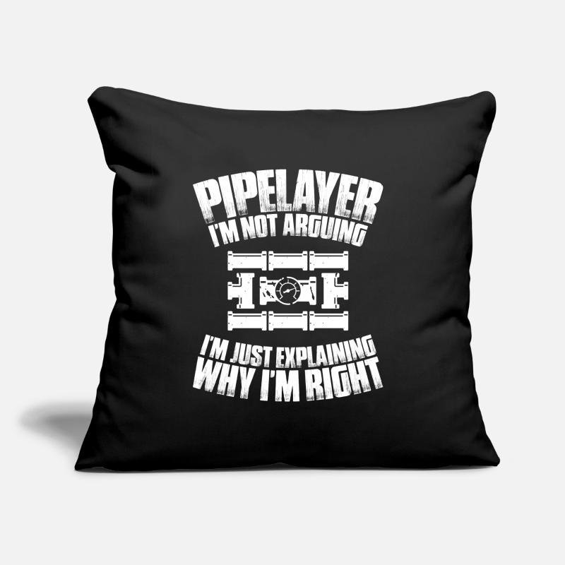 Constructeur de pipelines Construction de pipelines Pipelayer Coussin et housse de 45 x 45 cm
