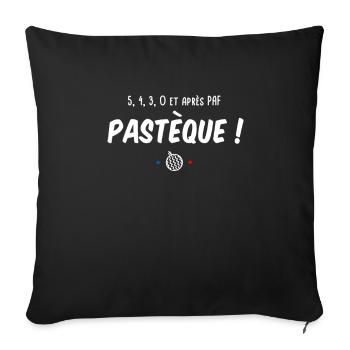 5, 4, 3, 0 et après paf PASTÈQUE ! Réplique culte - Coussin et housse de 45 x 45 cm - noir - Devant