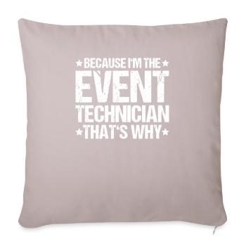 Veranstaltungstechniker Event Technician - Sofa pillow with filling 45cm x 45cm - light taupe - Front