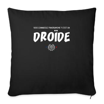 Panoramisme ? C'est un droide - Replique - Coussin et housse de 45 x 45 cm - noir - Devant