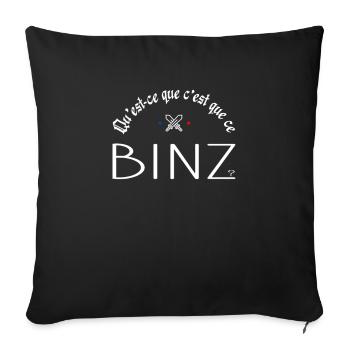 Qu'est ce que c'est que ce binz ? Culte - Coussin et housse de 45 x 45 cm - noir - Devant