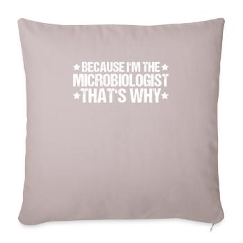 Microbiology Microbiologist Biology Biologist - Sofa pillow with filling 45cm x 45cm - light taupe - Front