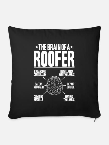Dachdecker Dachdeckerei Dachdecken Roofer Roofing - Sofakissen mit Füllung 45 x 45 cm - Schwarz