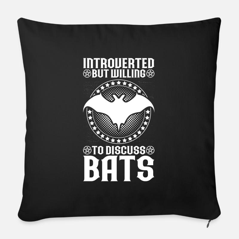 Fledermaus Fledermäuse Bat Bats Fledertier - Sofakissen mit Füllung 45 x 45 cm - Schwarz