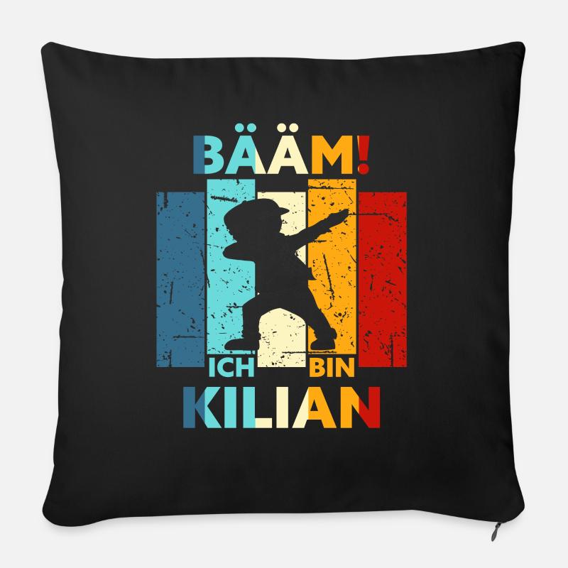 Kilian Geschenk Name Vorname Geburtstag - Sofakissen mit Füllung 45 x 45 cm - Schwarz