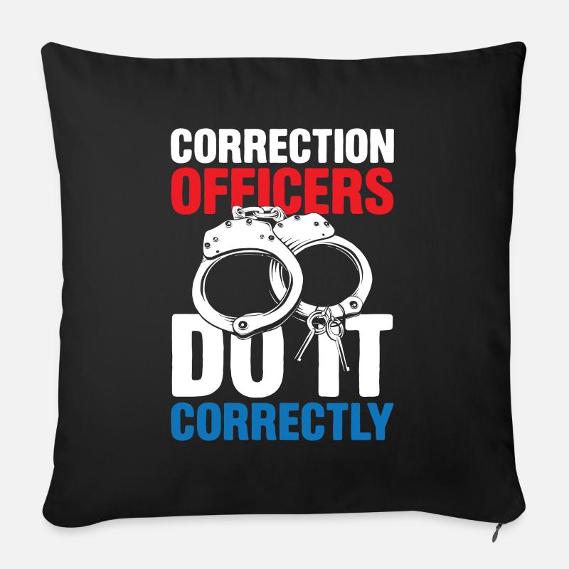 Correction Officer Do It Correctly - Sofakissen mit Füllung 45 x 45 cm - Schwarz