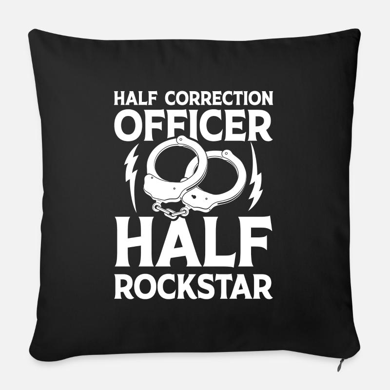 Hlaf Correction Officer Half - Sofakissen mit Füllung 45 x 45 cm - Schwarz