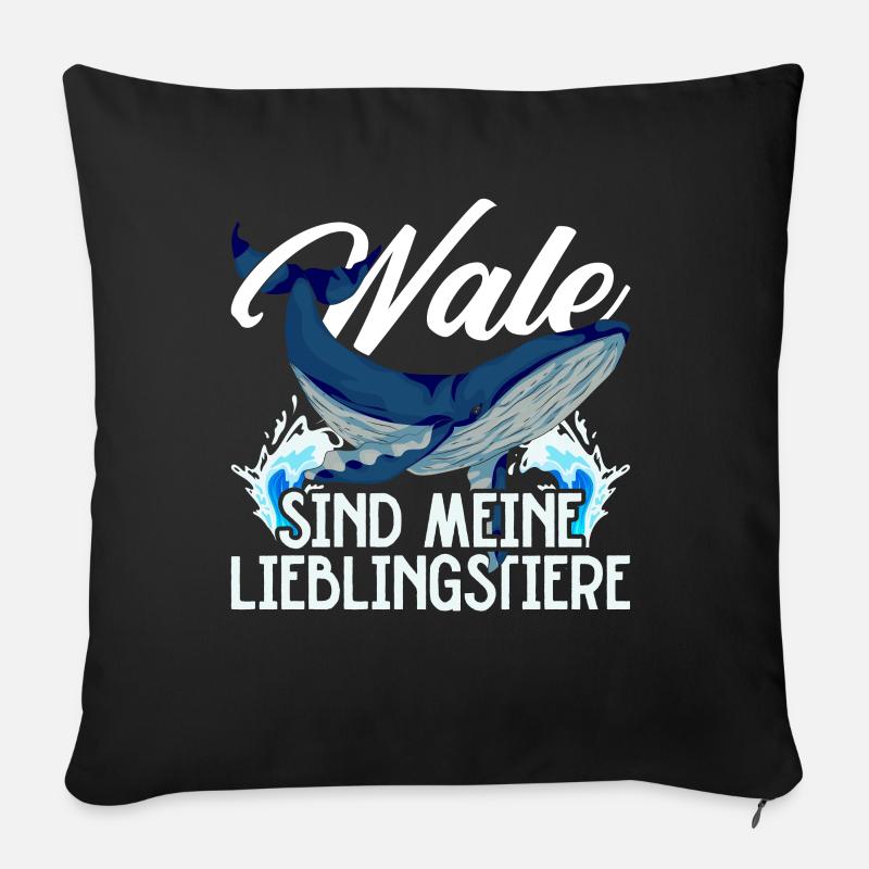 Schwertwal Lieblingstier Lustiges Geschenk Wal - Sofakissen mit Füllung 45 x 45 cm - Schwarz
