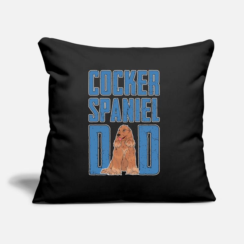 Cocker Spaniel Papa Vatertag Geschenk Hunde Sofakissen mit Füllung 45 x 45 cm