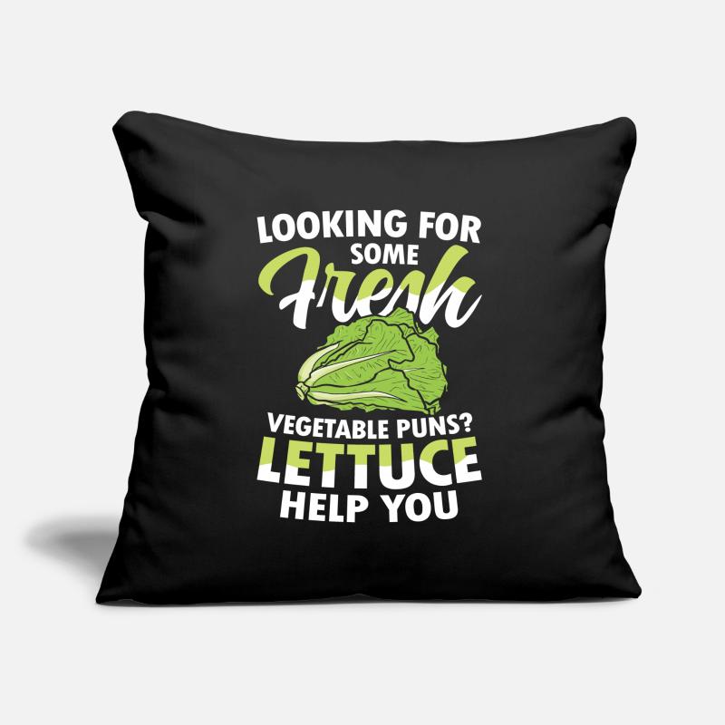 Looking For Some Fresh Vegetable Puns Lettuce Sofakissen mit Füllung 45 x 45 cm