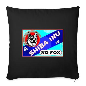 Shiba Inu Japan Pop - Sofa pillow with filling 45cm x 45cm - black - Front